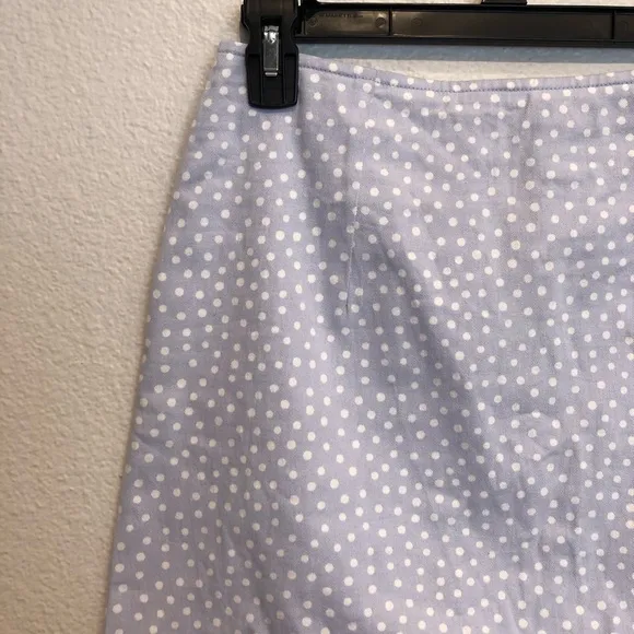 🆕 NWT billabong blue and white polka dot high waisted jean skirt