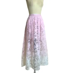 0184 NWT Anthro Stella &amp; Jamie Lace Maxi Skirt