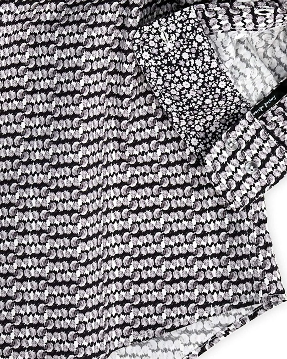 1 Like No Other Mawar Print Grey Shirt