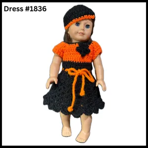 18 Inch Crocheted Doll Dress Set #1836