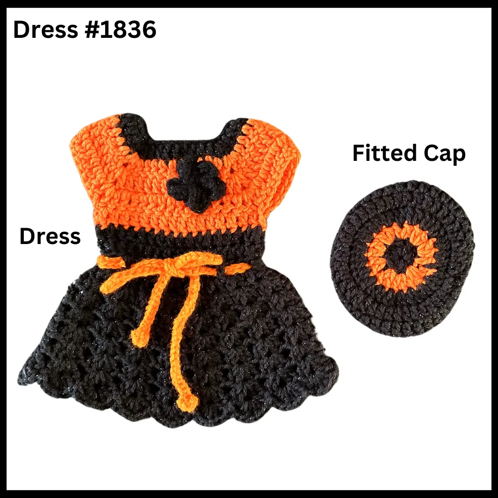 18 Inch Crocheted Doll Dress Set #1836