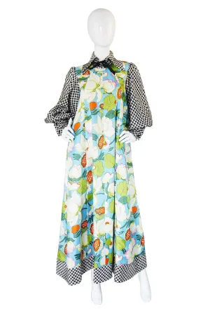 1960s Spectacular Print Jean Varon Maxi