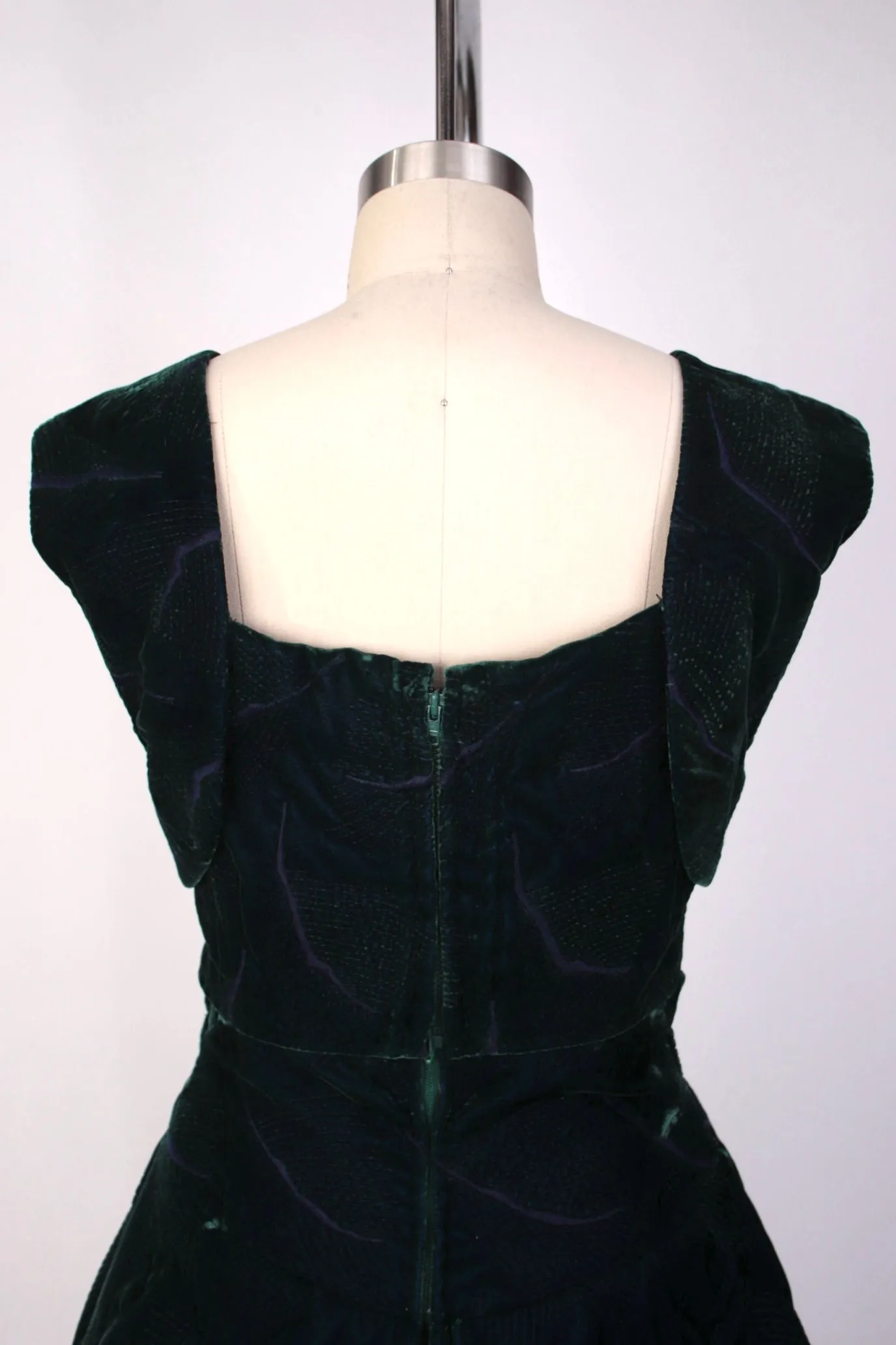 1980s Arnold Scaasi Velvet Embroidered Skirt Set