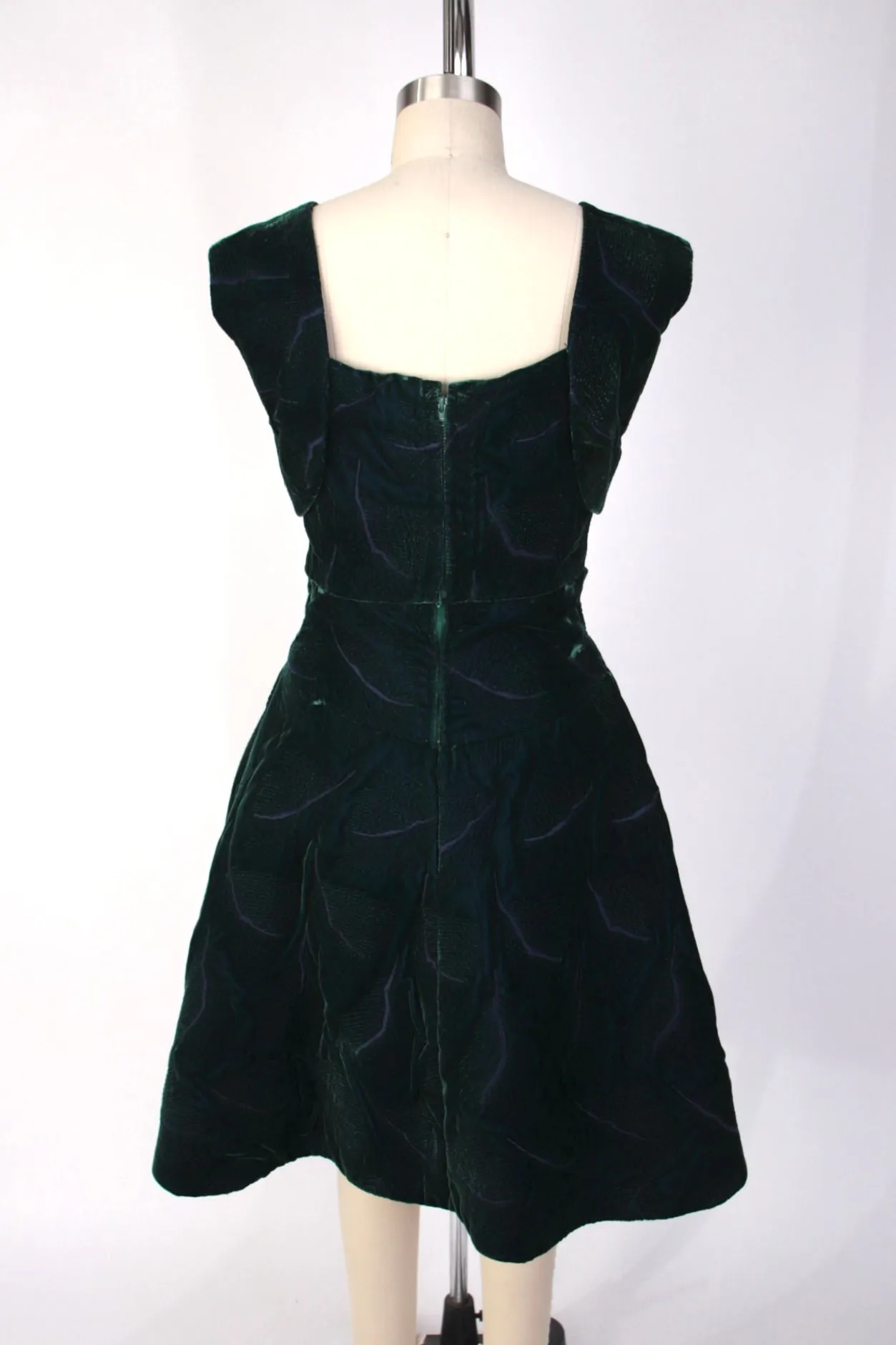 1980s Arnold Scaasi Velvet Embroidered Skirt Set