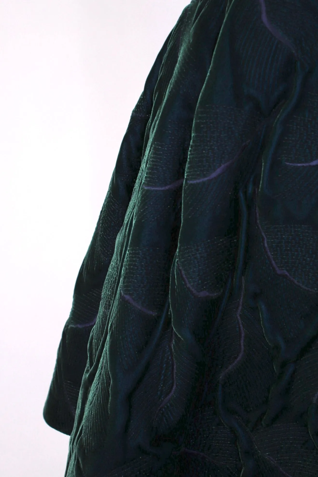 1980s Arnold Scaasi Velvet Embroidered Skirt Set