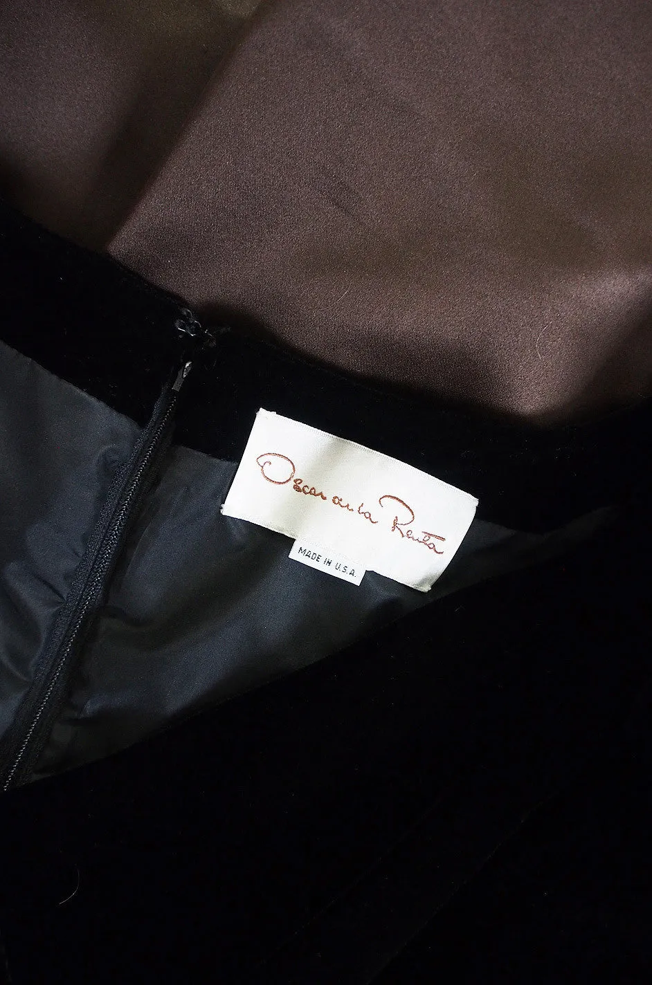 1980s Oscar De La Renta Velvet & Silk Gown