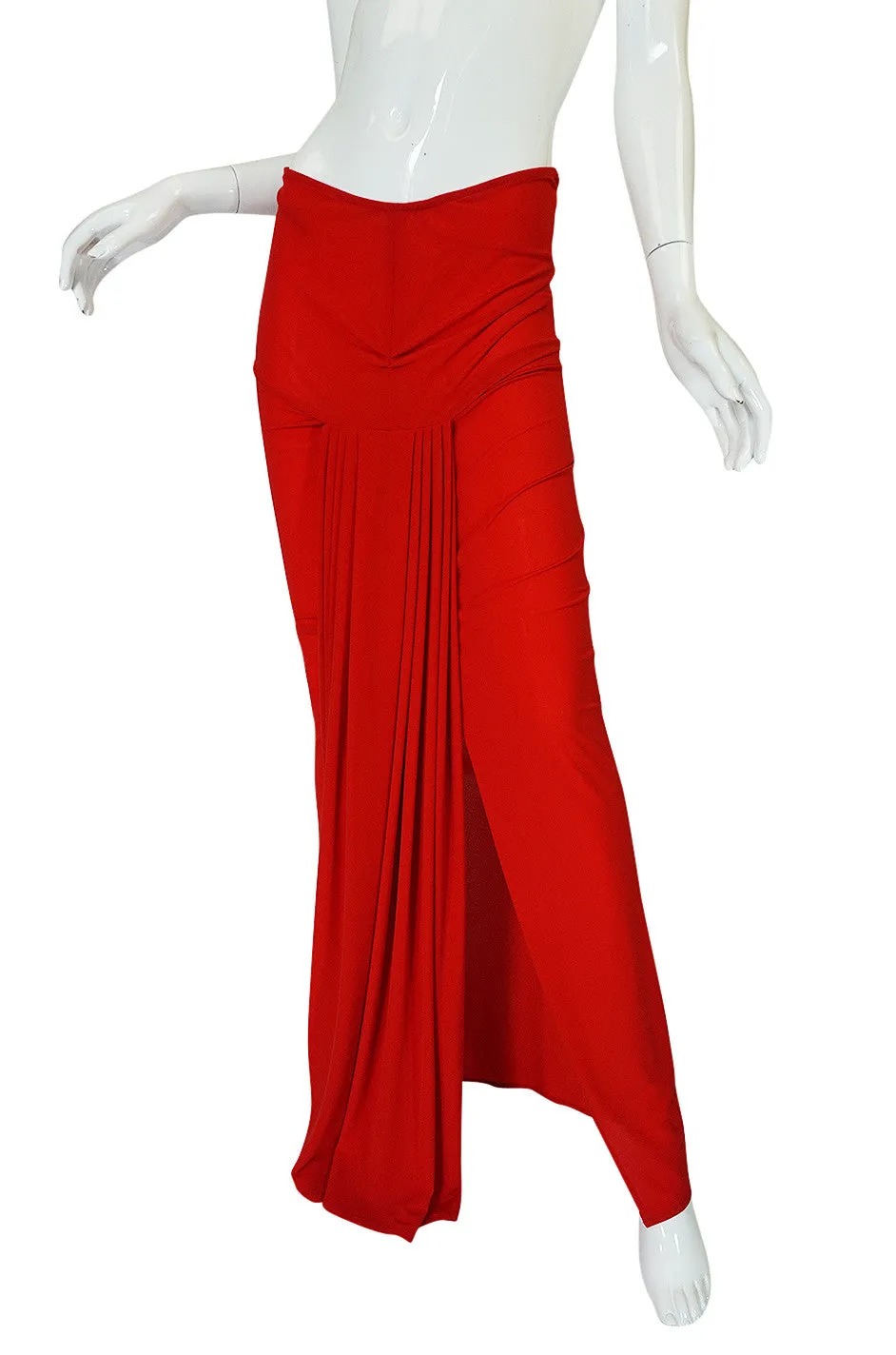 1980s Red Jersey Norma Kamali Multi Wear Dress Set
