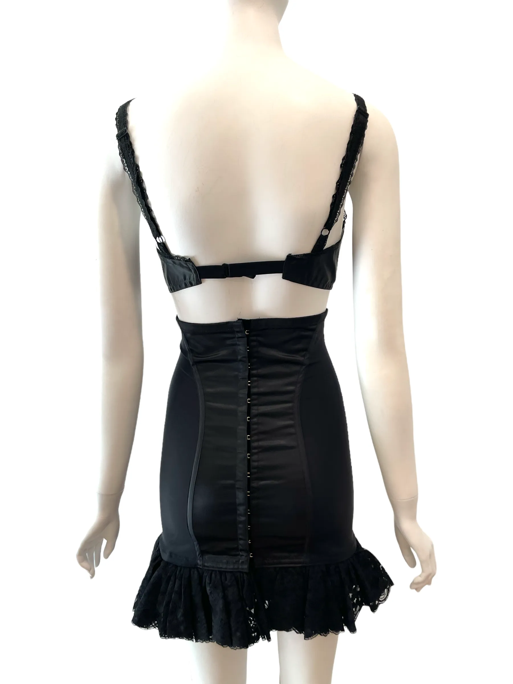 1991 Dolce & Gabbana High Waist Corset Skirt Lace Top