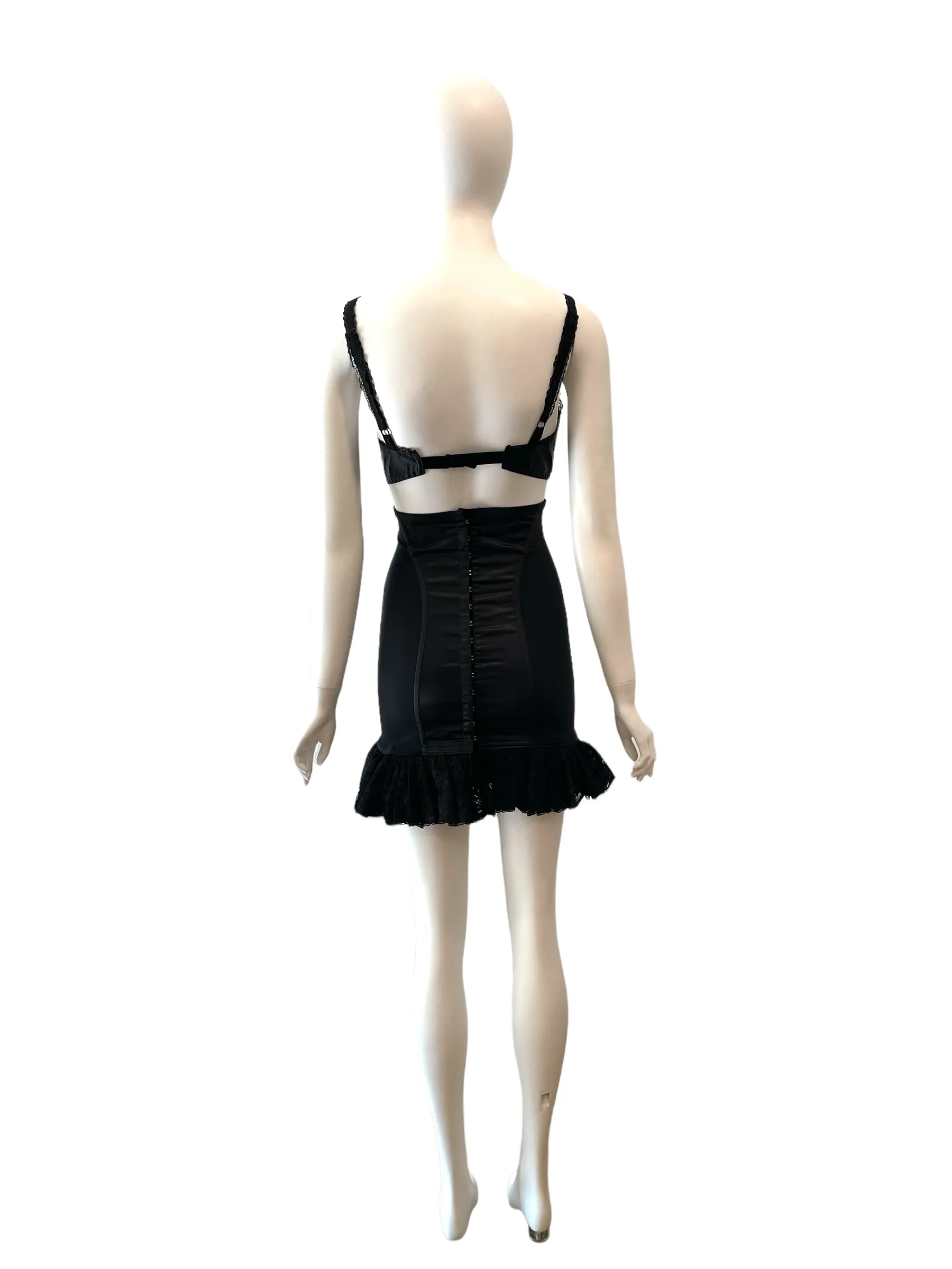1991 Dolce & Gabbana High Waist Corset Skirt Lace Top