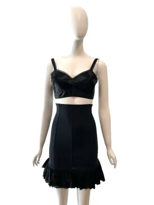 1991 Dolce & Gabbana High Waist Corset Skirt Lace Top