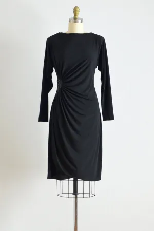90s Draped Party Dress / S M