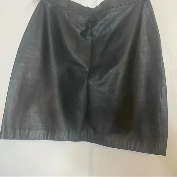 90s vintage leather mini skirt