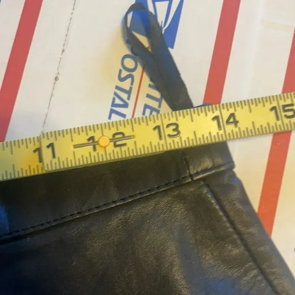 90s vintage leather mini skirt
