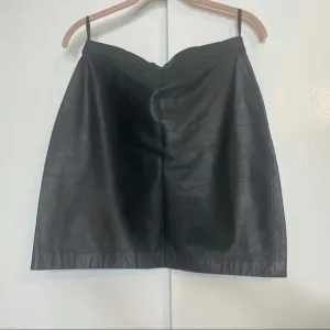 90s vintage leather mini skirt