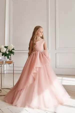 AB051 One shoulder Tulle dress