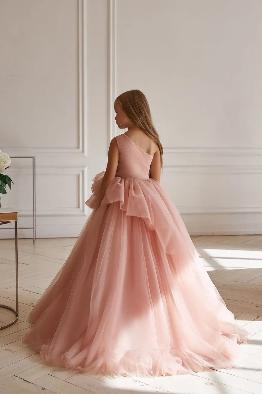 AB051 One shoulder Tulle dress