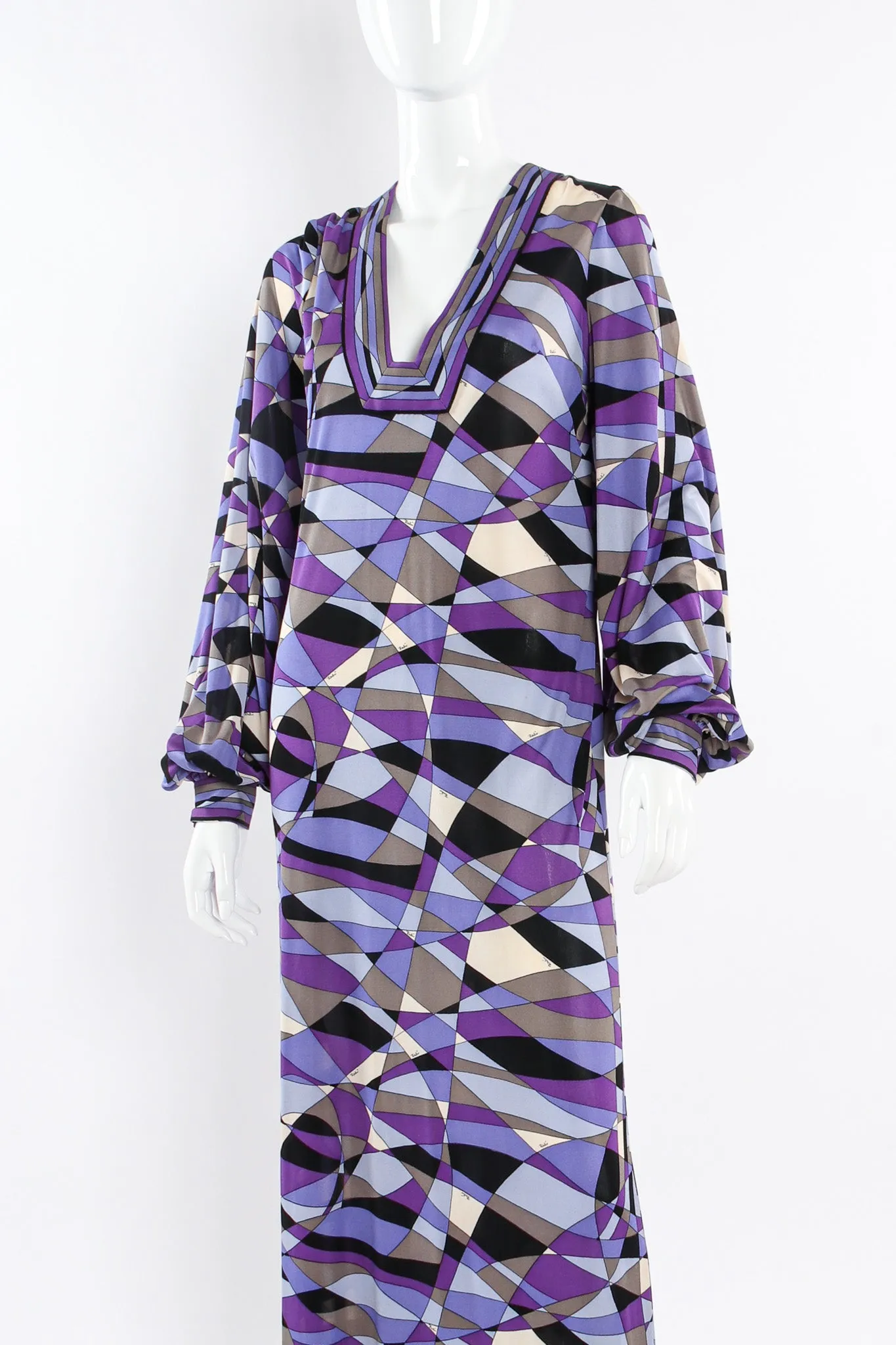 Abstract Geo Print Column Dress