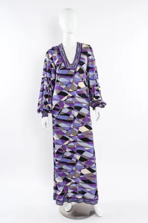Abstract Geo Print Column Dress