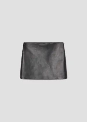 Agda Mini Recycled Leather Skirt