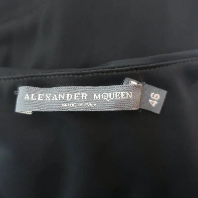 Alexander McQueen Draped Jersey Dress Black Size 46