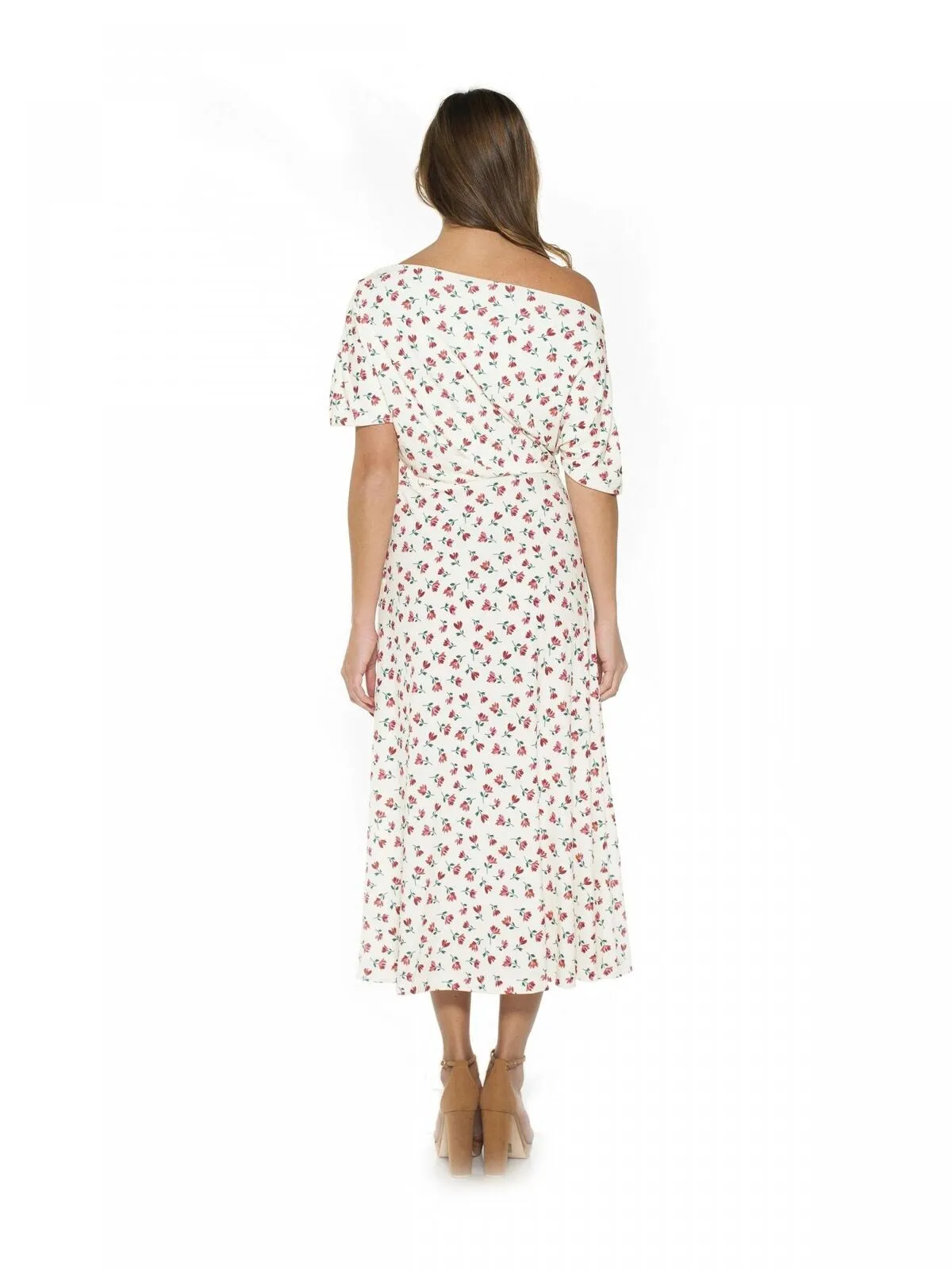 Alexia Admor Women's Kaelyn Draped One Shoulder Floral Midi Dress