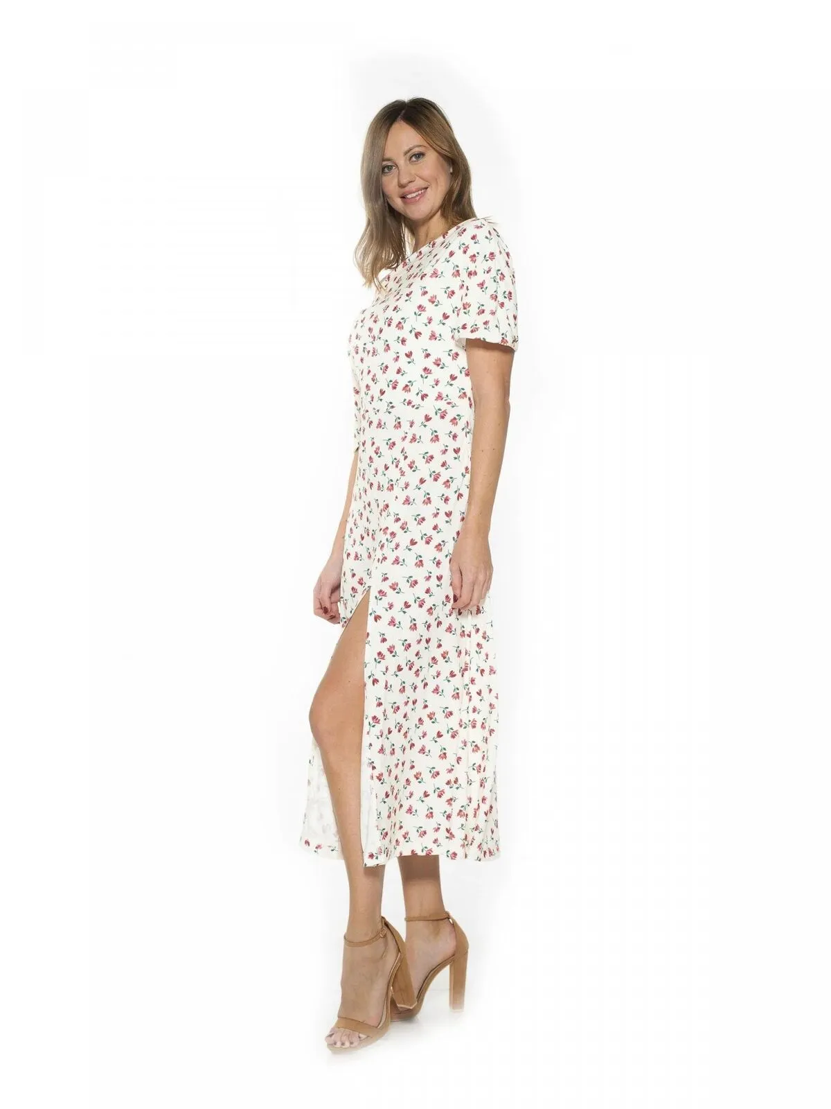 Alexia Admor Women's Kaelyn Draped One Shoulder Floral Midi Dress