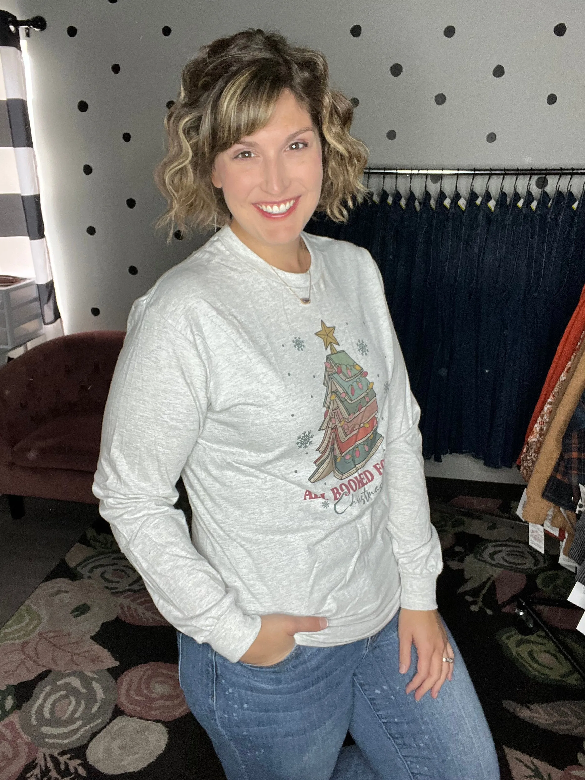 All Booked For Christmas - Long Sleeve