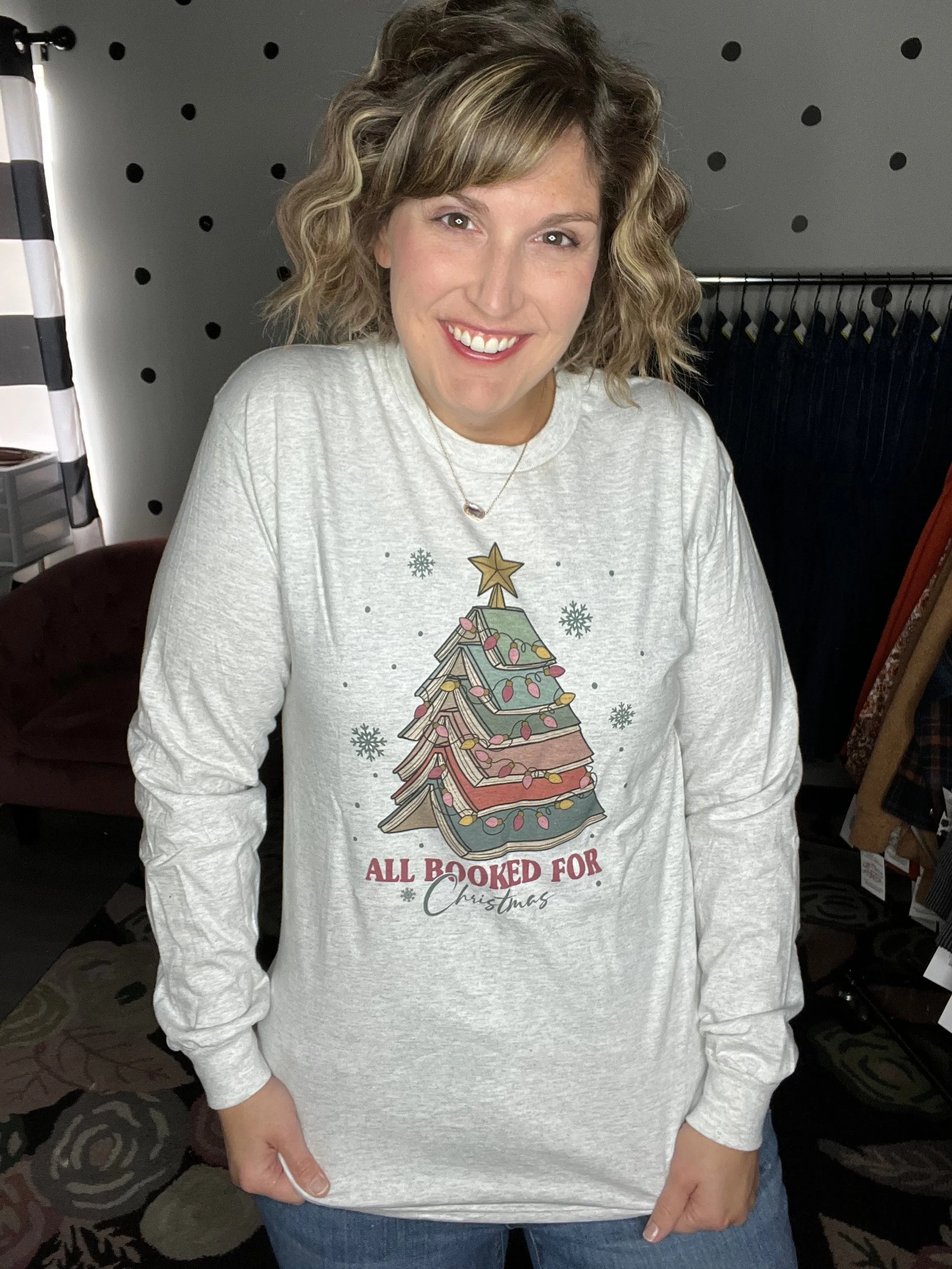 All Booked For Christmas - Long Sleeve