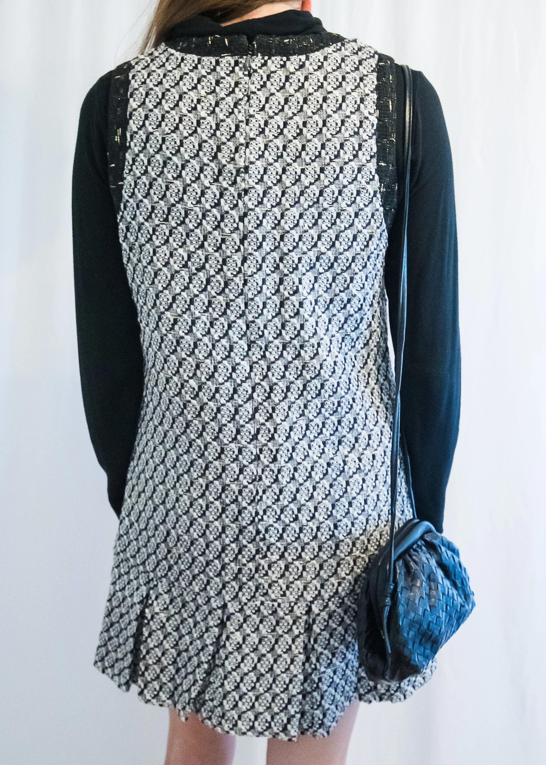 All that Glitter is Gold! Black Tweed Dress