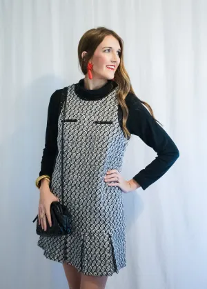 All that Glitter is Gold! Black Tweed Dress