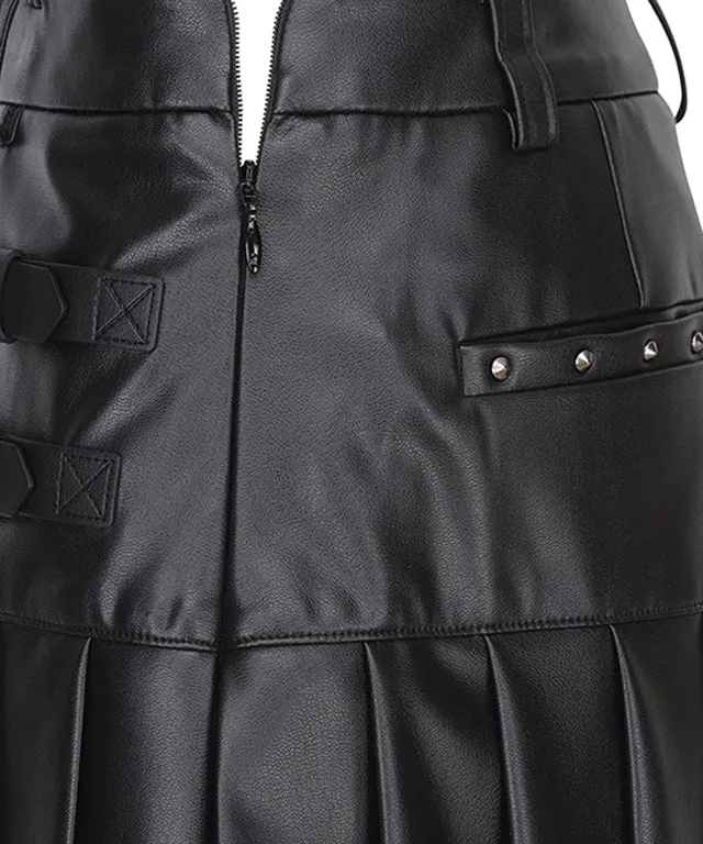 ANEW Golf: W Leather Half Pleats SQ - Black