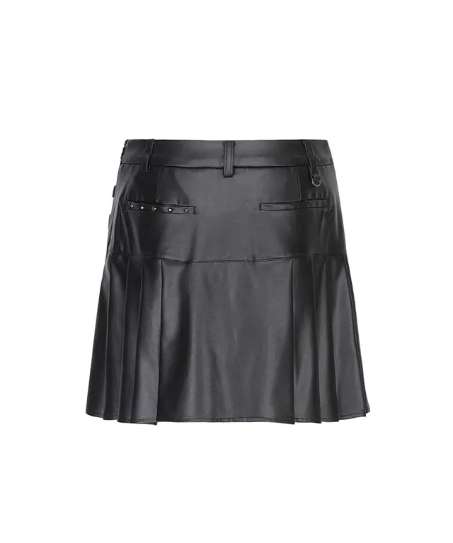ANEW Golf: W Leather Half Pleats SQ - Black