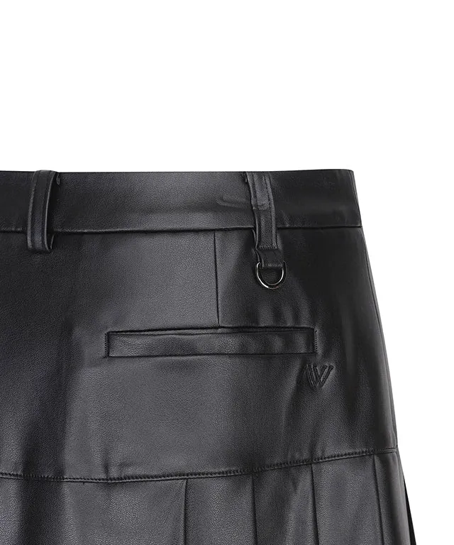ANEW Golf: W Leather Half Pleats SQ - Black
