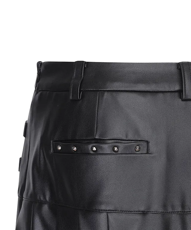 ANEW Golf: W Leather Half Pleats SQ - Black