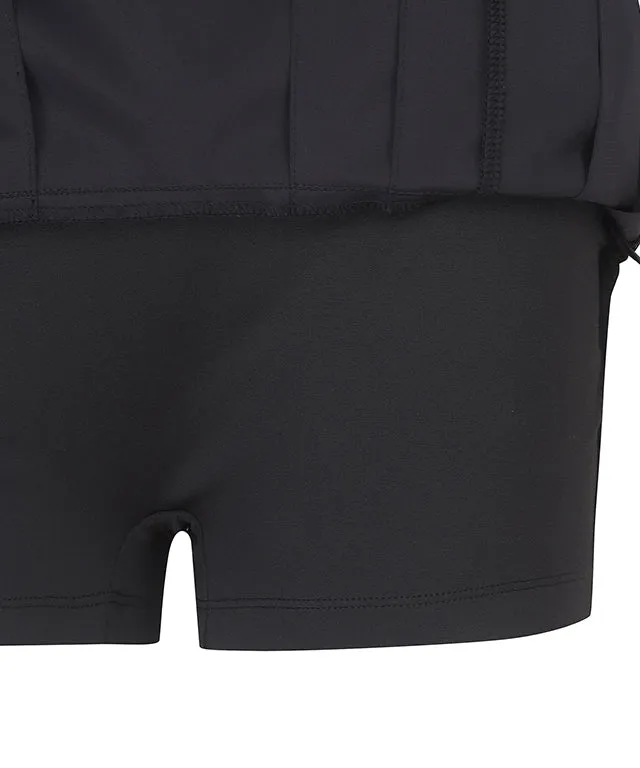 ANEW Golf: W Leather Half Pleats SQ - Black