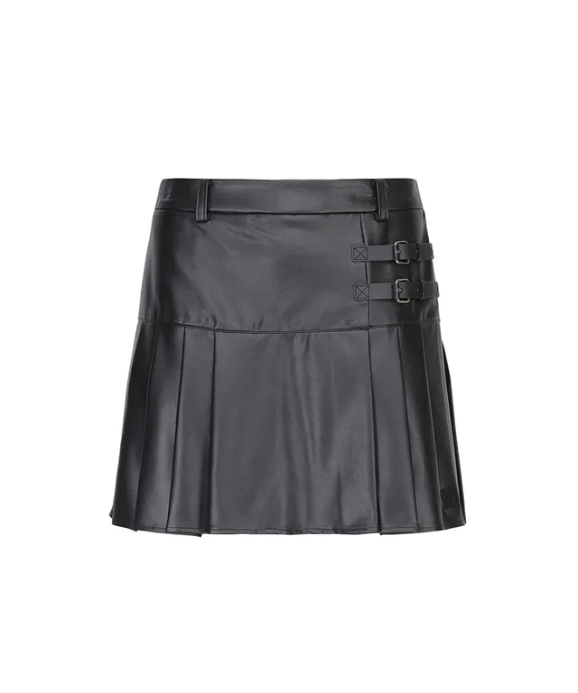 ANEW Golf: W Leather Half Pleats SQ - Black