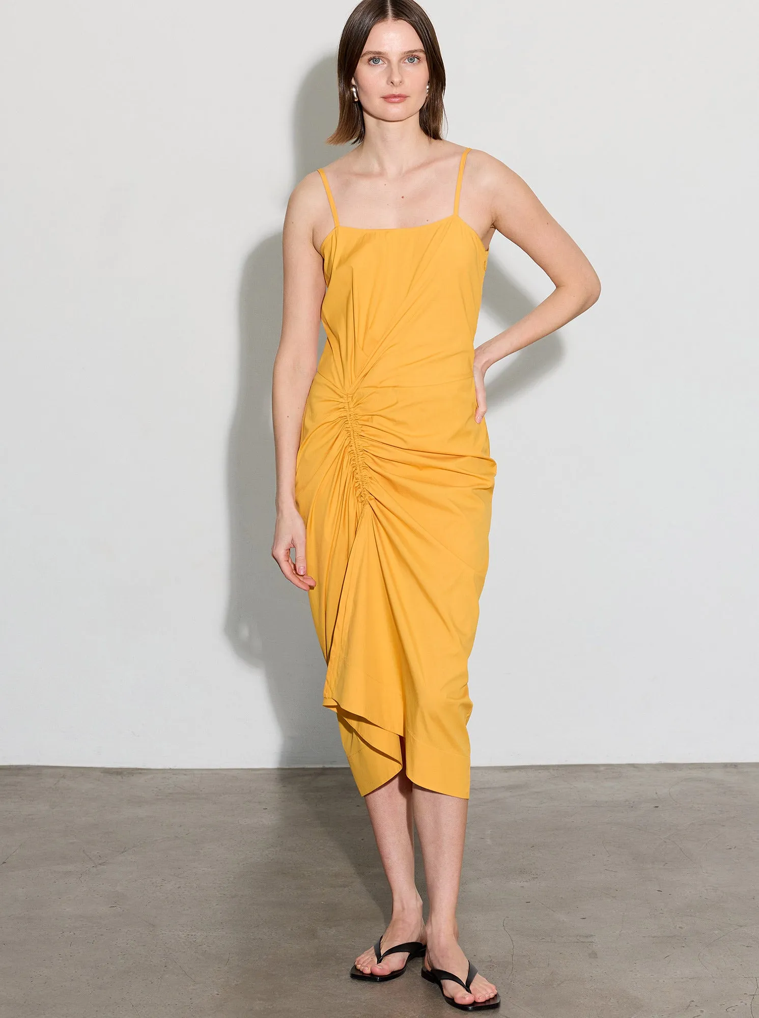 ANGIE Camisole Poplin Dress Orange