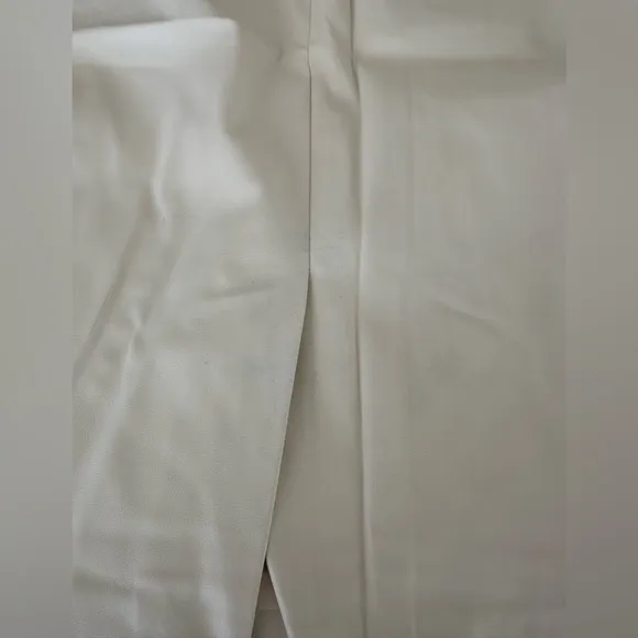 Ann Taylor cream leather skirt