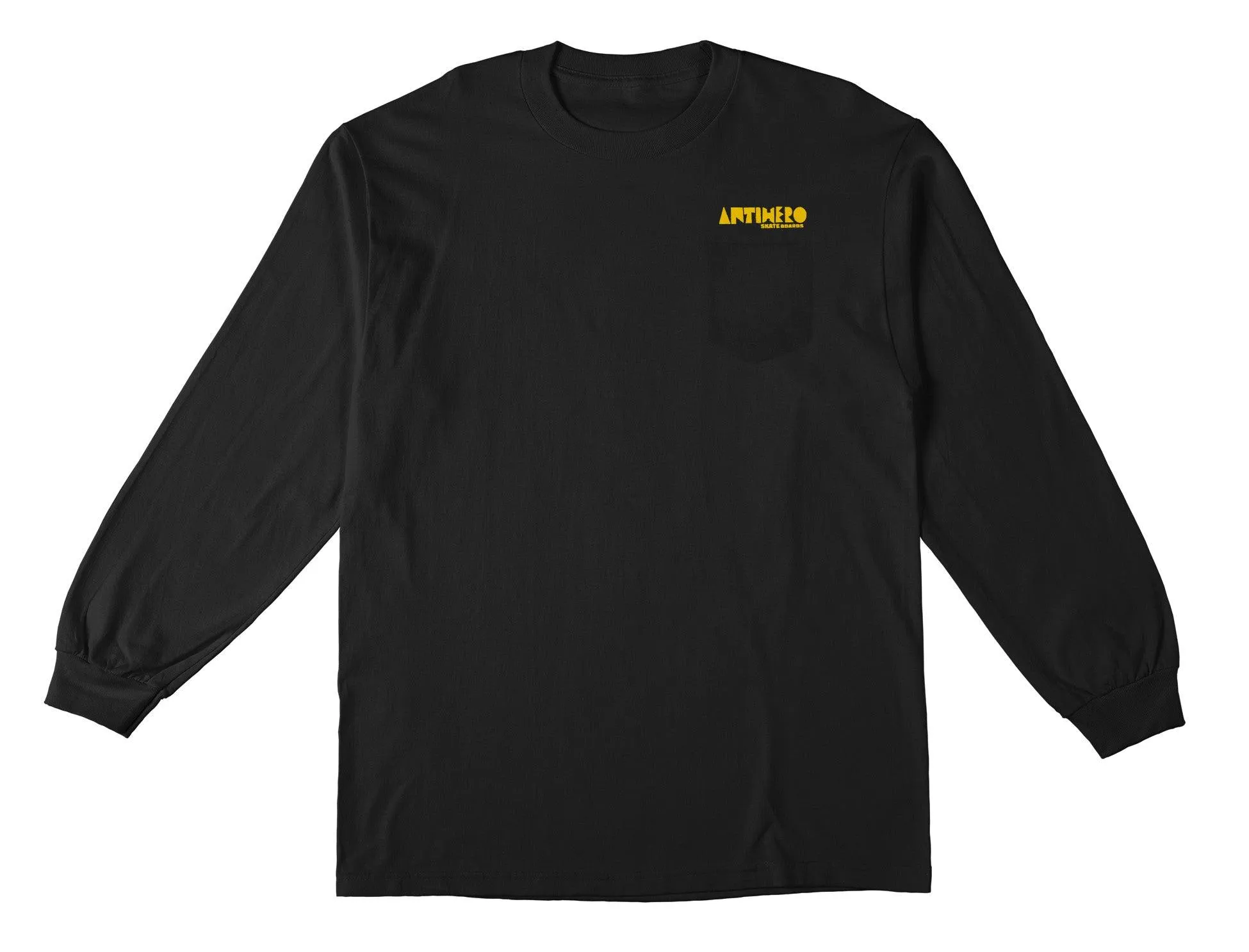 ANTIHERO Slingshot Pocket Longsleeve Black/Yellow