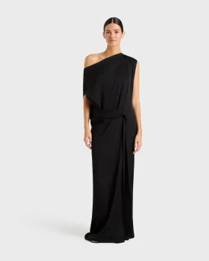 Ardea Draped Dress - Black