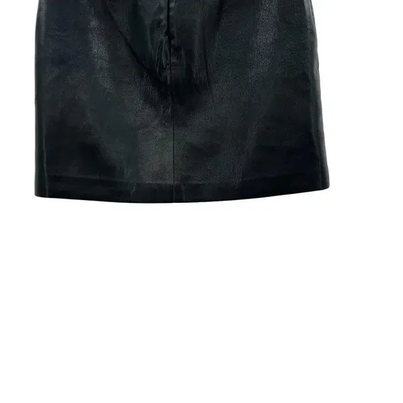 Aritzia Wilfred Patio Mini Skirt High-waisted Vegan Leather Black Size 00