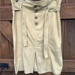 AS by DS leather lined skirt with slit. Size L runs slightly small. Worn once.