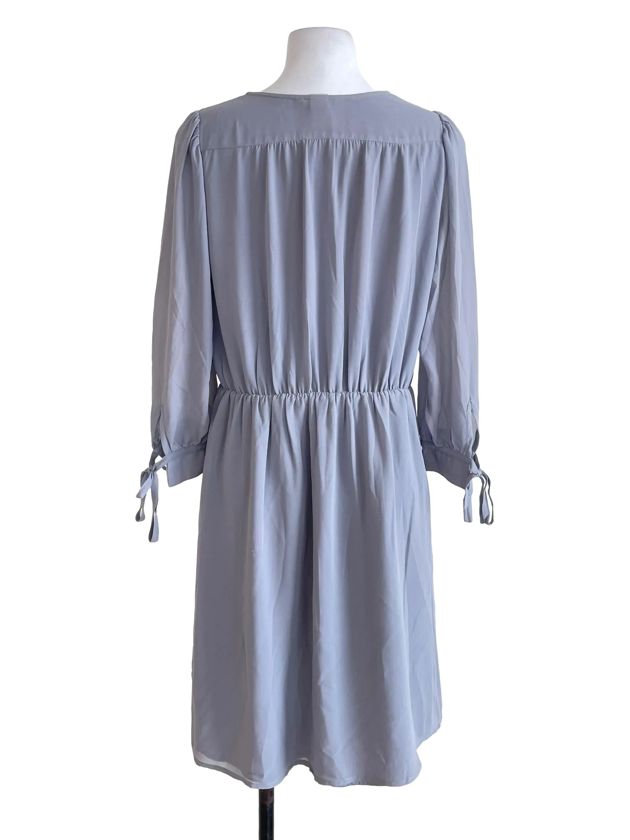 Ash Blue Draped Dress