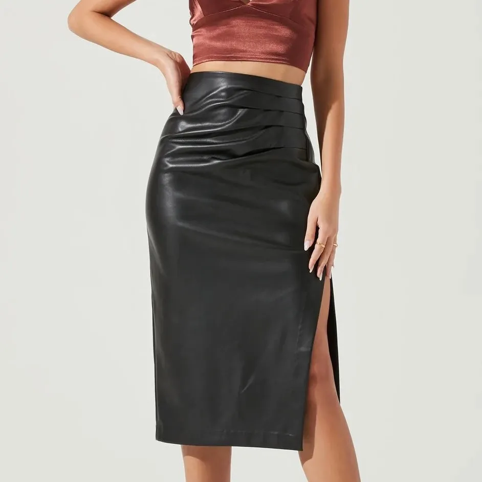 ASTR Melody Leather Skirt
