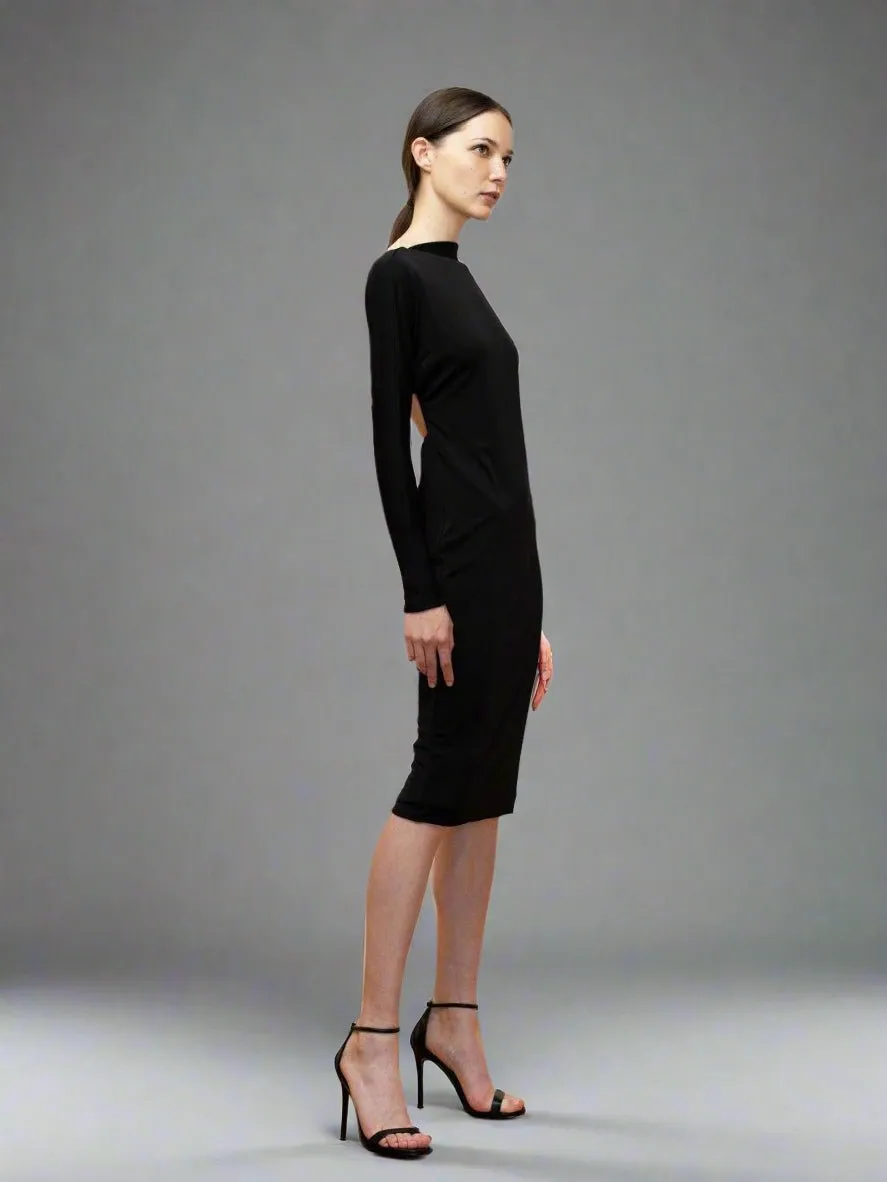 Athena |  long-sleeve Cutout Back Cocktail Dress