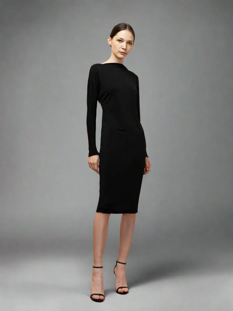 Athena |  long-sleeve Cutout Back Cocktail Dress