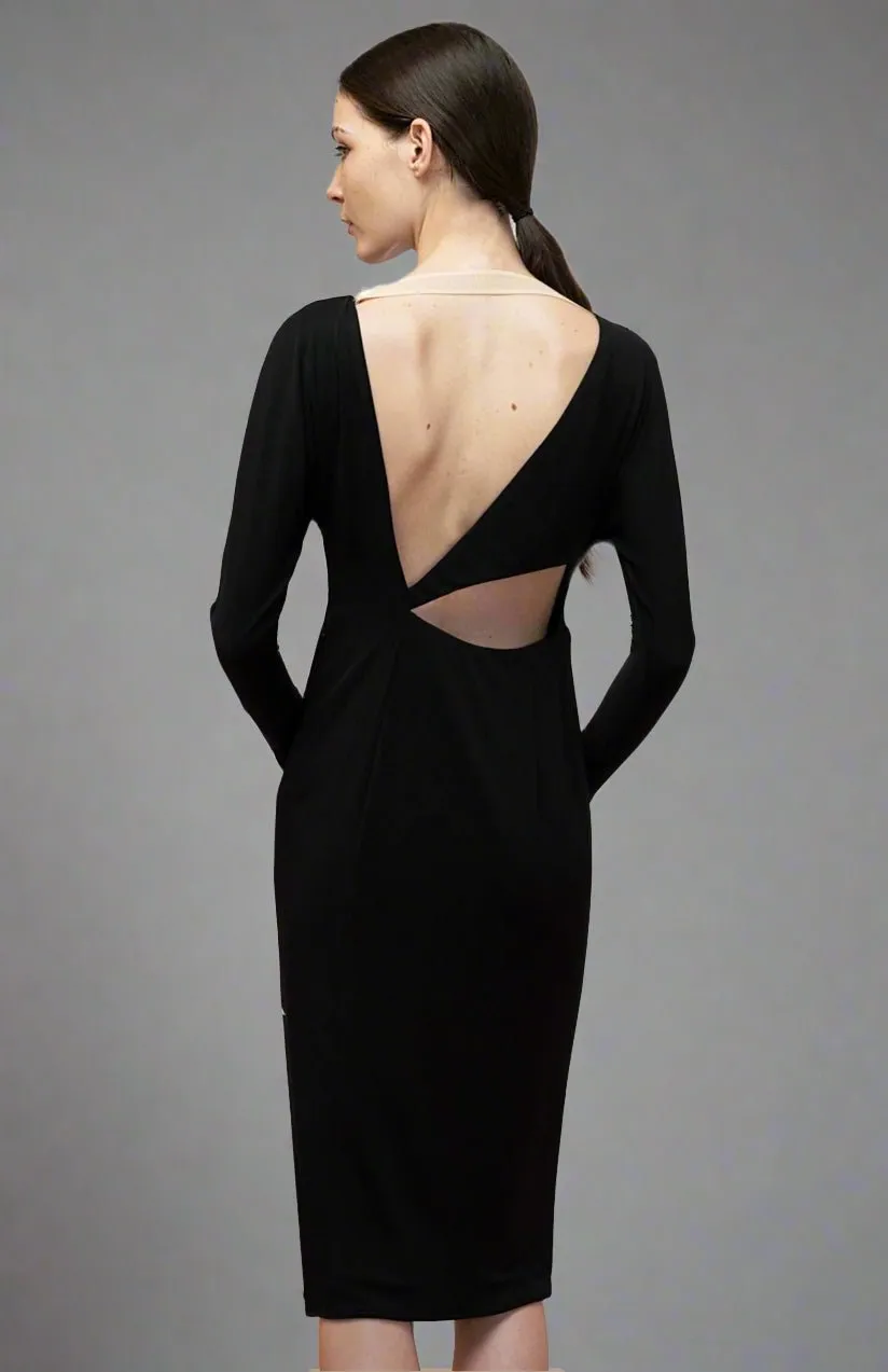 Athena |  long-sleeve Cutout Back Cocktail Dress