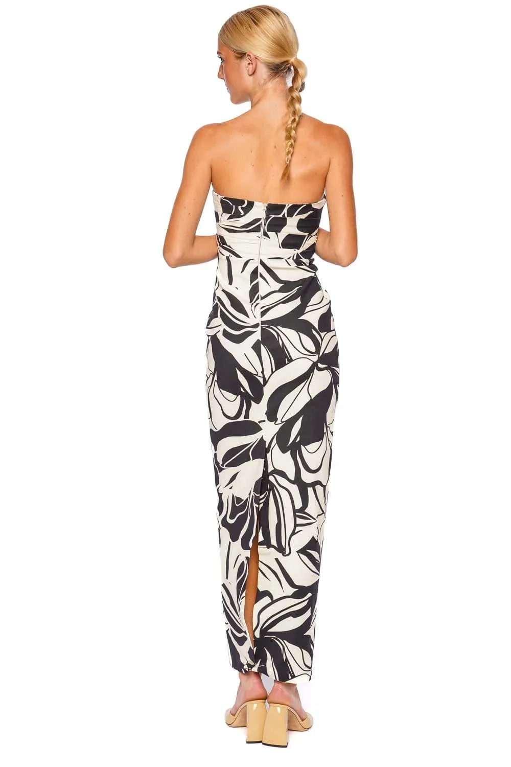 Azize Strapless Draped Maxi Dress