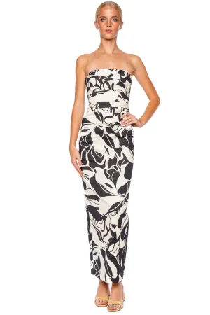 Azize Strapless Draped Maxi Dress