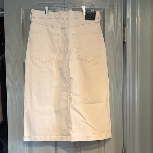 Banana Republic Cream Pencil Midi Skirt Resort Wear